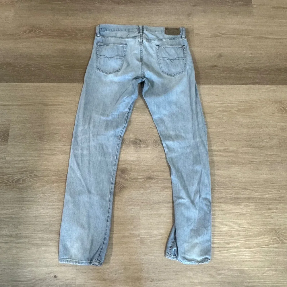 Polo Ralph Lauren Varick Slim Straight Jeans Mens 34x34 Blue Denim Distressed
